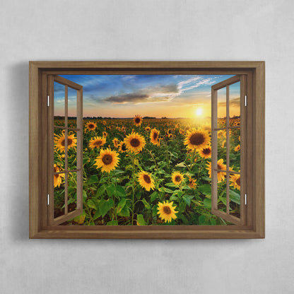 Window To The Sunflower Field
