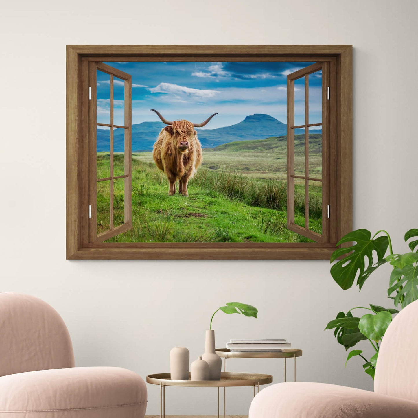Window To The Highland Cow